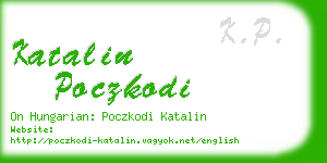 katalin poczkodi business card